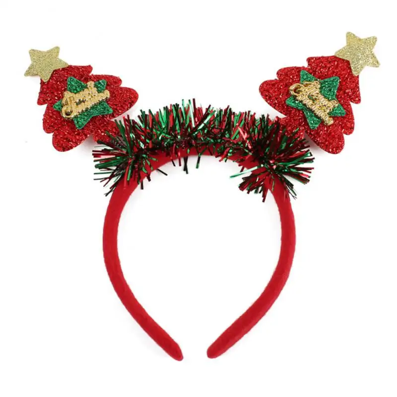 1/3/5PCS Christmas Christmas Headband Elastic Headband Headwear Cloth Hairpin Exquisite Workmanship Christmas Hair Band Plastic