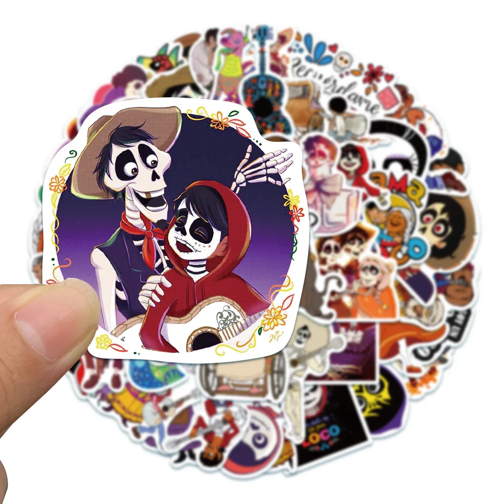 10/30/50pcs Disney Cartoon Coco Stickers Aesthetic DIY Laptop Phone Case Scrapbooking Fridge Kids Cute Sticker Decals Packs